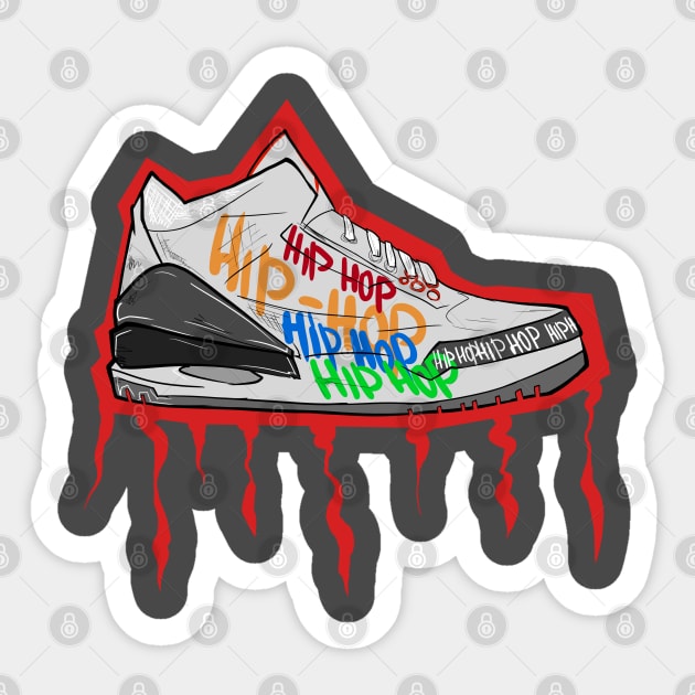 Hip Hop Jordan Shoes Sticker by yera